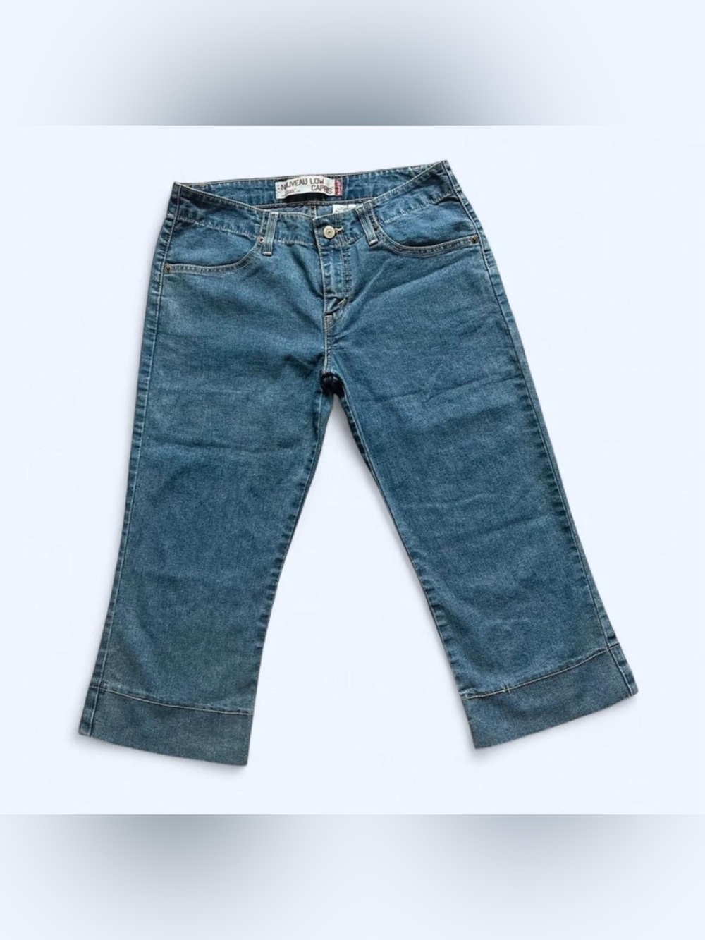 VTG Y2K Levi's Blue Denim Capris low rise 525 nouveau low capris